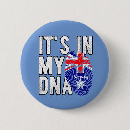 Chapa Redonda De 5 Cm Badge Australia está en mi ADN - Personaliza