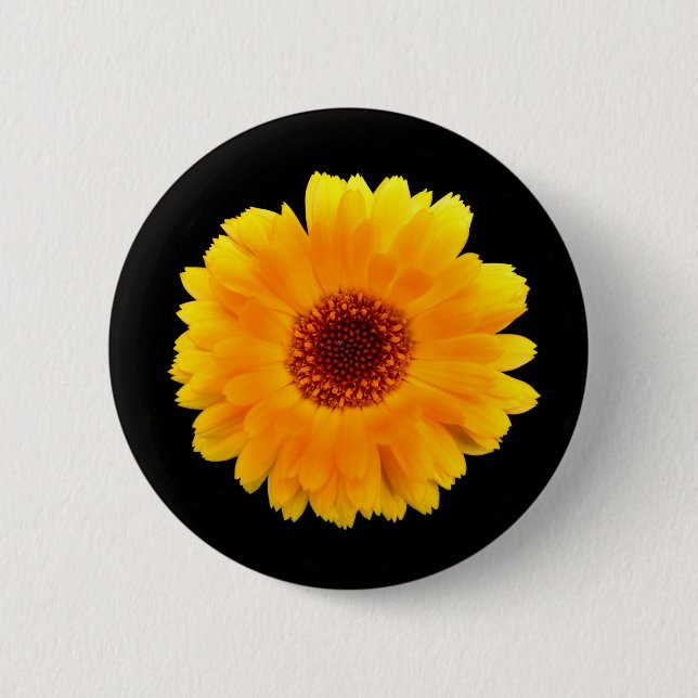 Chapa Redonda De 5 Cm Badge Calendula Officinalis (Anverso)
