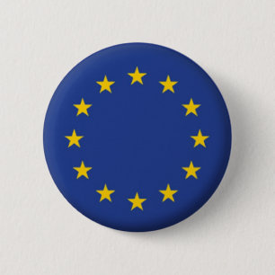CHAPA REDONDA DE 5 CM BADGE DE LA UNIÓN EUROPEA DE RETROCESO 58MM