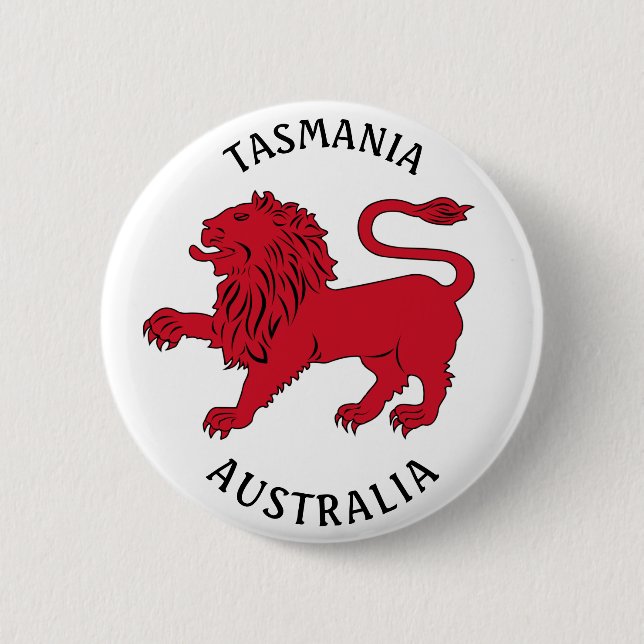 Chapa Redonda De 5 Cm Badge de Tasmania (Australia) (Anverso)