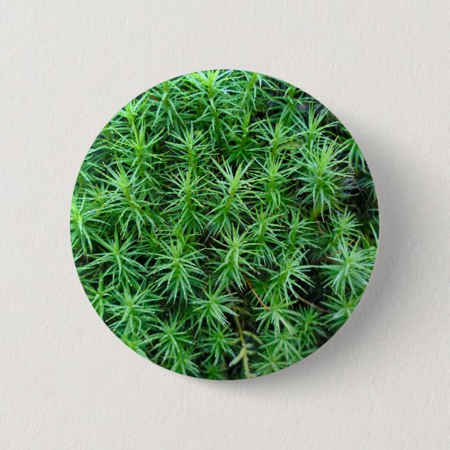 Chapa Redonda De 5 Cm Badge Juniper Hair Cap Moss (Anverso)