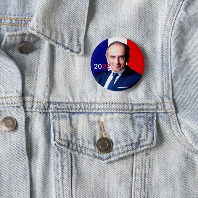 Chapa Redonda De 5 Cm Badge rond, Zemmour 2022 (In situ)