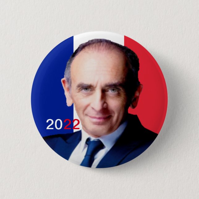Chapa Redonda De 5 Cm Badge rond, Zemmour 2022 (Anverso)