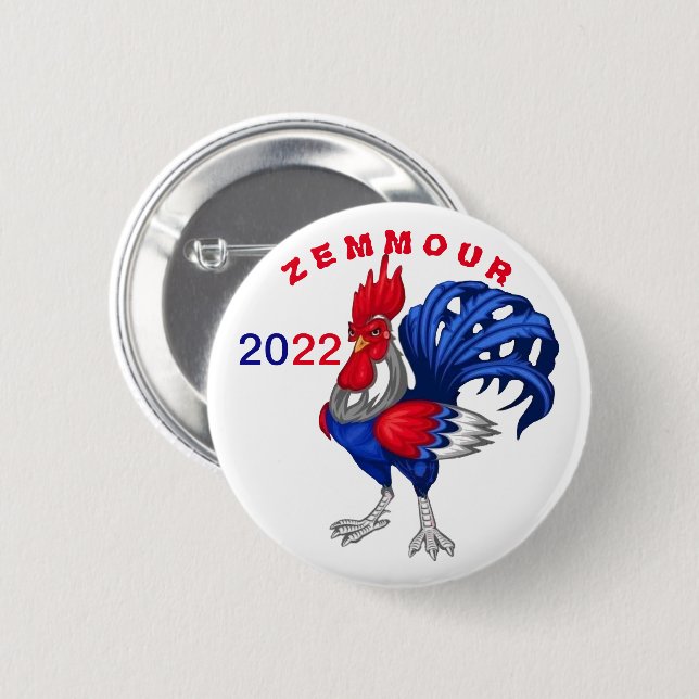 Chapa Redonda De 5 Cm Badge rond, Zemmour 2022 (Anverso y reverso)