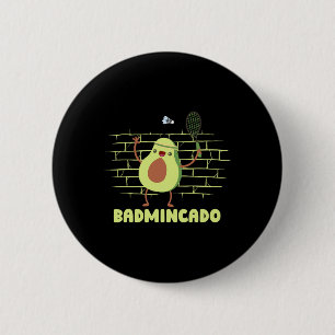Chapa Redonda De 5 Cm Badmincado - Racket Funny Player Match Badmin