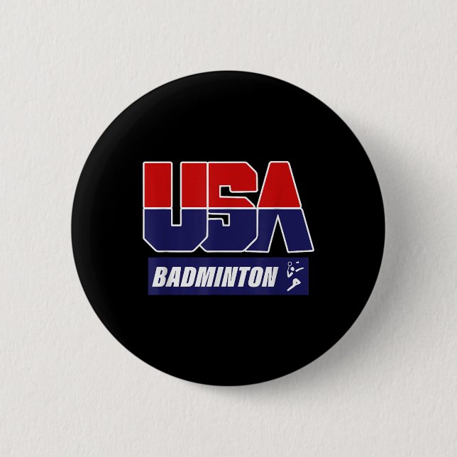 Chapa Redonda De 5 Cm Bádminton 2021 EE. UU.  (Anverso)