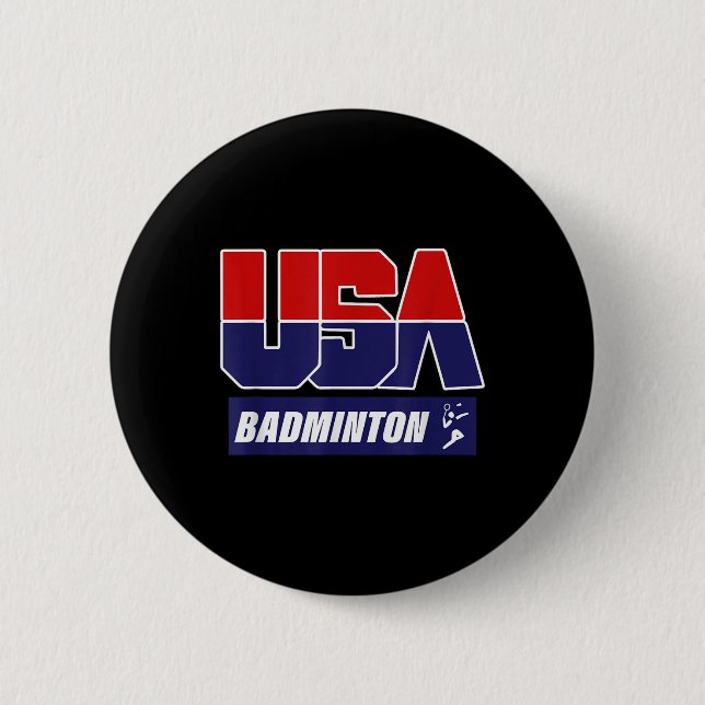 Chapa Redonda De 5 Cm Badminton 2021 Usa  (Anverso)