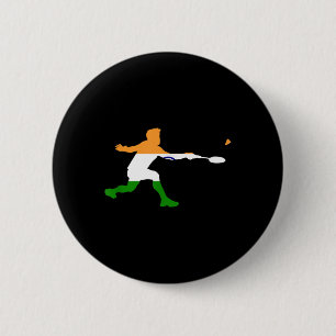Chapa Redonda De 5 Cm Bádminton Bandera India Raqueta Volante Hombre Jug