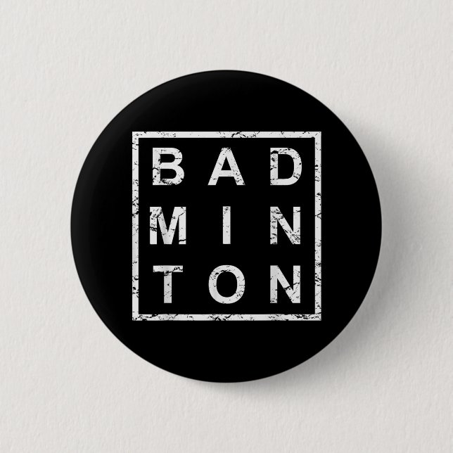 Chapa Redonda De 5 Cm Bádminton con Estilo  (Anverso)