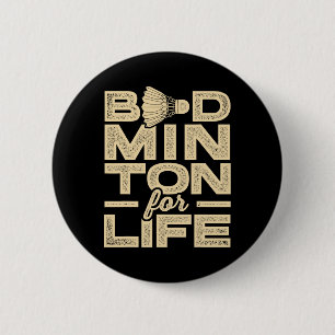 Chapa Redonda De 5 Cm Badminton For Life Badminton Player Shuttle Cross