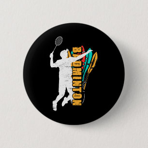Chapa Redonda De 5 Cm Badminton Player Shuttle Racket Badminton