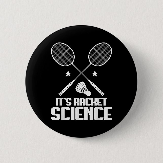 Chapa Redonda De 5 Cm Badminton Racket Science Shuttle (Anverso)