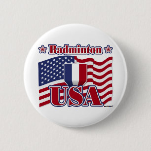 Chapa Redonda De 5 Cm Badminton USA
