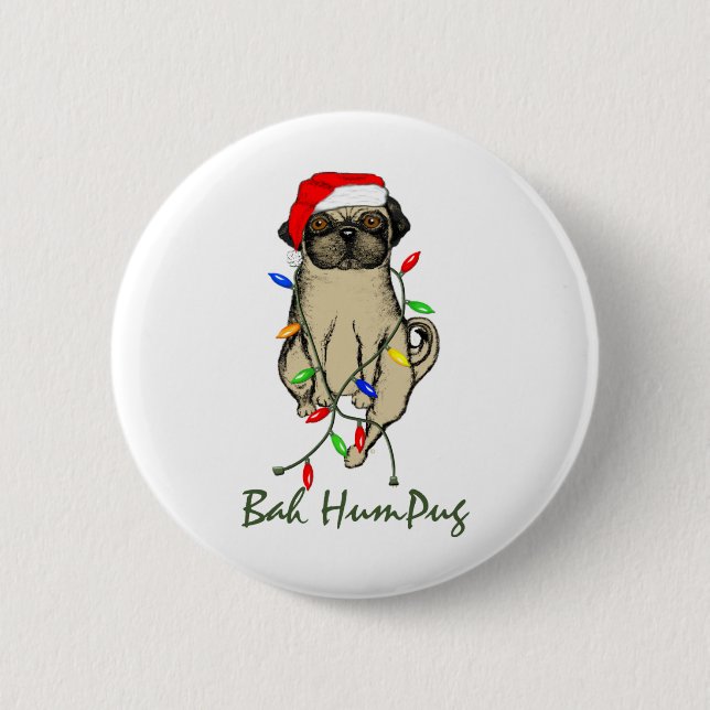 Chapa Redonda De 5 Cm Bah HumPug (Anverso)
