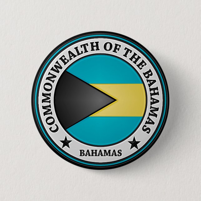 Chapa Redonda De 5 Cm Bahamas Round Emblem (Anverso)