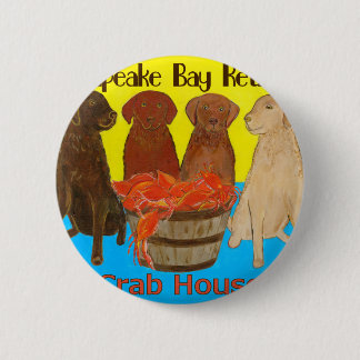 Chapa Redonda De 5 Cm Bahía de Chesapeake Retriver Crabhouse