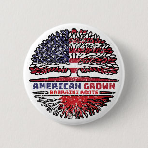 Chapa Redonda De 5 Cm Bahréin: Árbol americano bahreiní de Estados Unido