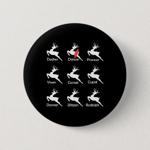 Chapa Redonda De 5 Cm Bailarín de renos navidad Ballerina Dance T