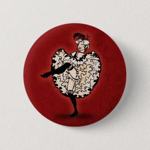 Chapa Redonda De 5 Cm Bailarín del Cancan