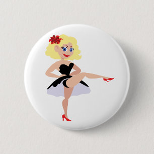 Chapa Redonda De 5 Cm Bailarín del oscilación