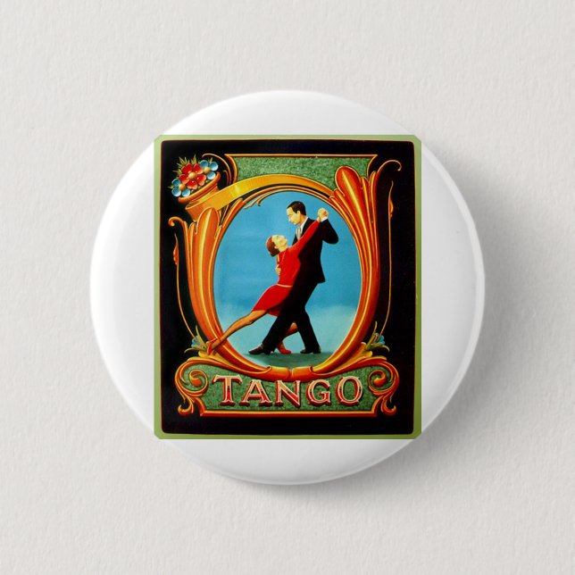 Chapa Redonda De 5 Cm Bailarín del tango (Anverso)