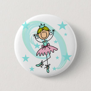 Chapa Redonda De 5 Cm Bailarina - Camisetas y regalos rubios