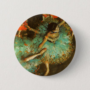 Chapa Redonda De 5 Cm Bailarina Danza Bailarina Verde Degas Pintura