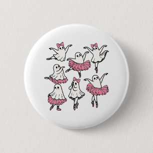 Chapa Redonda De 5 Cm Bailarina fantasma Llet Cuo Boo Bailando Halloween