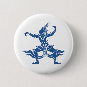 Chapa Redonda De 5 Cm Bailarina tailandesa ⚠ ⚠ Rótulo tailandés