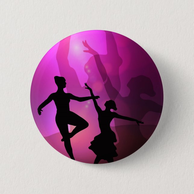 Chapa Redonda De 5 Cm Bailarines de Ballet (Anverso)