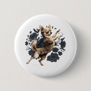 Chapa Redonda De 5 Cm Baile bailando ballet de Chihuahua