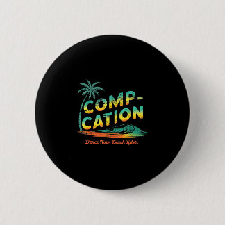 Chapa Redonda De 5 Cm baile de competición playa más tarde verano vintag