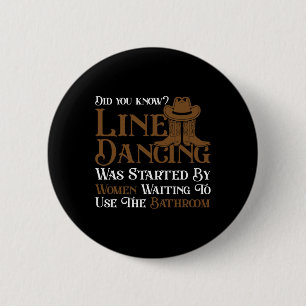 Chapa Redonda De 5 Cm Baile de línea divertida Western Line Dance 5678