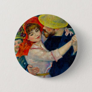 Chapa Redonda De 5 Cm Baile en Bougival Pierre Renoir