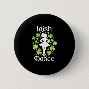 Chapa Redonda De 5 Cm Baile irlandés: Bailarina irlandesa Ceili Reel Dan