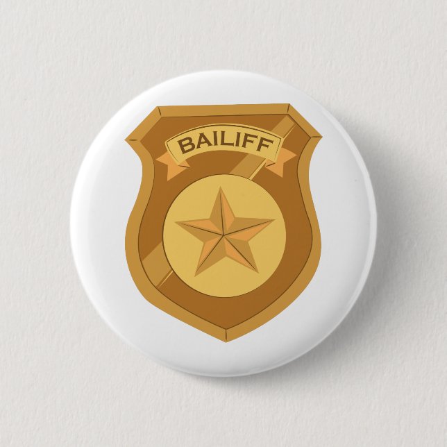 Chapa Redonda De 5 Cm Bailiff Badge (Anverso)
