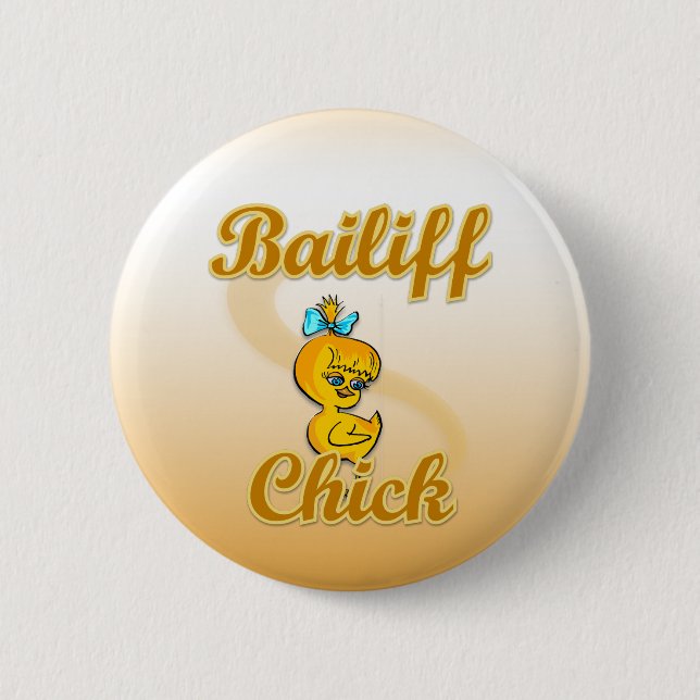 Chapa Redonda De 5 Cm Bailiff Chick (Anverso)