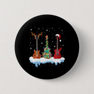 Chapa Redonda De 5 Cm bajo guitarra santa hat reno hippie guitarra amant