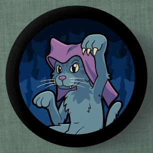 Chapa Redonda De 5 Cm Bakeneko- Gato Yokai Japonés