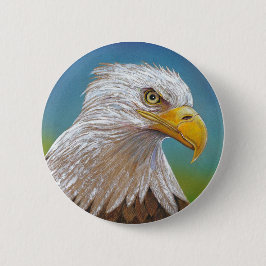 Chapa Redonda De 5 Cm Bald Eagle