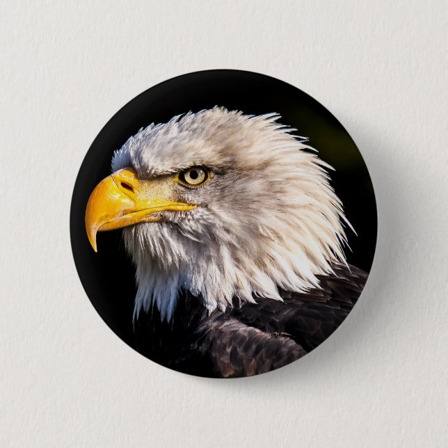 Chapa Redonda De 5 Cm Bald Eagle (Anverso)
