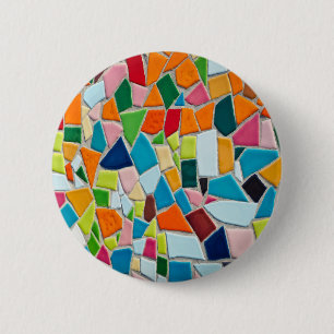Chapa Redonda De 5 Cm Baldosas de mosaico brillante
