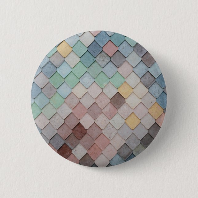 Chapa Redonda De 5 Cm Baldosas multicolores (Anverso)