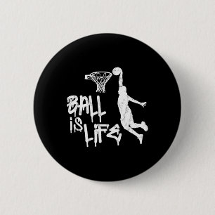 Chapa Redonda De 5 Cm Ball is Life Basketball Point Guard Team Gits Homb