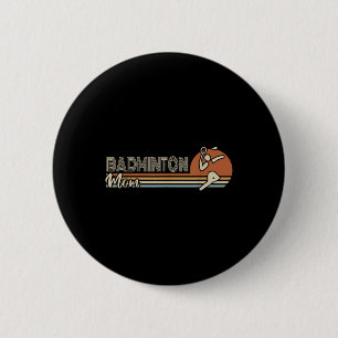 Chapa Redonda De 5 Cm Ball Sport Shuttle Sport Retro Badminton Mamá Muje