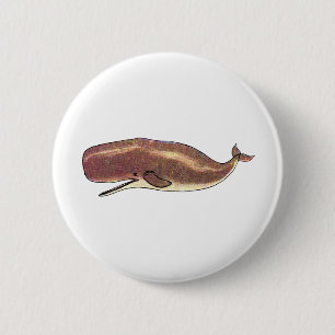 Chapa Redonda De 5 Cm Ballena de esperma