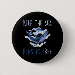Chapa Redonda De 5 Cm Ballena de protección climática Protección del med