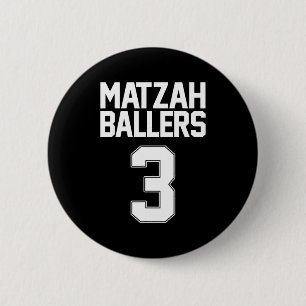 Chapa Redonda De 5 Cm Baller de Matzá 3 divertido equipo judío de balonc