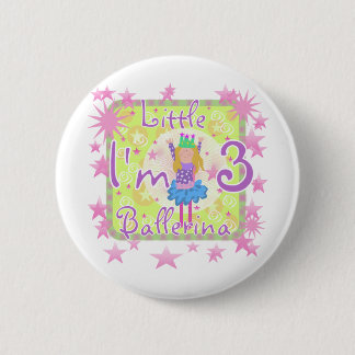 Chapa Redonda De 5 Cm Ballerina 3 camisetas de cumpleaños y regalos
