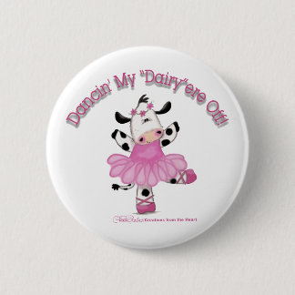 Chapa Redonda De 5 Cm Ballerina Cow